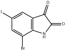 1H-Indole-2,3-dione, 7-bromo-5-iodo- 结构式