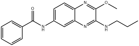 N-(2-Methoxy-3-(propylamino)quinoxalin-6-yl)benzamide 结构式