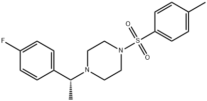 Piperazine, 1-[(1R)-1-(4-fluorophenyl)ethyl]-4-[(4-methylphenyl)sulfonyl]- 结构式