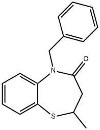 5-苄基-2-甲基-2,3-二氢苯并[B][1,4]硫氮杂卓-4(5H)-酮 结构式