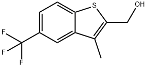 Benzo[b]thiophene-2-methanol, 3-methyl-5-(trifluoromethyl)- 结构式