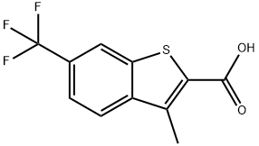 Benzo[b]thiophene-2-carboxylic acid, 3-methyl-6-(trifluoromethyl)- 结构式