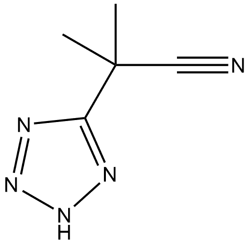 2-methyl-2-(1H-1,2,3,4-tetrazol-5-yl)propanenitrile 结构式