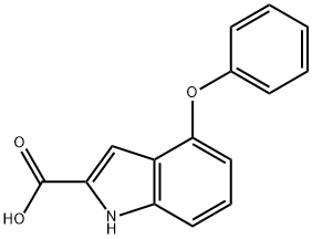 4-苯氧基吲哚-2-甲酸 结构式