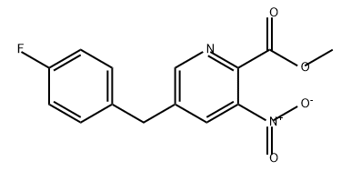 2-Pyridinecarboxylic acid, 5-[(4-fluorophenyl)methyl]-3-nitro-, methyl ester 结构式