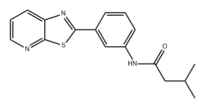 3-甲基-N-(3-(噻唑并[5,4-B]吡啶-2-基)苯基)丁酰胺 结构式