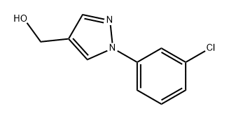 1H-Pyrazole-4-methanol, 1-(3-chlorophenyl)- 结构式