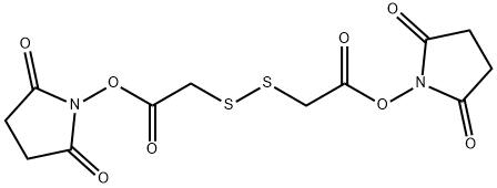 bis(2,5-dioxopyrrolidin-1-yl) 2,2'-disulfanediyldiacetate 结构式