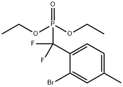 ((2-溴-4-甲基苯基)二氟甲基)膦酸二乙酯 结构式