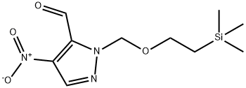 4-Nitro-1-((2-(trimethylsilyl)ethoxy)methyl)-1H-pyrazole-5-carbaldehyde 结构式