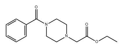 1-Piperazineacetic acid, 4-benzoyl-, ethyl ester 结构式