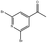 1-(2,6-二溴-4-吡啶基)乙酮 结构式