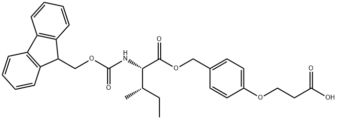 Fmoc-l-ile-o-ch2-ph-och2-ch2-cooh 结构式