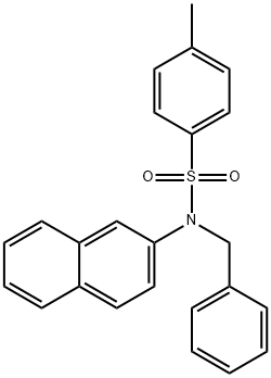 N-Benzyl-4-methyl-N-(naphthalen-2-yl)benzenesulfonamide 结构式