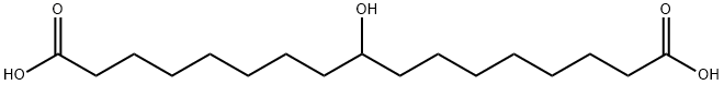 Heptadecanedioic acid, 9-hydroxy- 结构式