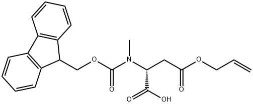 D-Aspartic acid, N-[(9H-fluoren-9-ylmethoxy)carbonyl]-N-methyl-, 4-(2-propen-1-yl) ester 结构式
