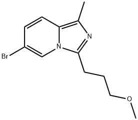 6-Bromo-3-(3-methoxypropyl)-1-methylimidazo[1,5-a]pyridine 结构式