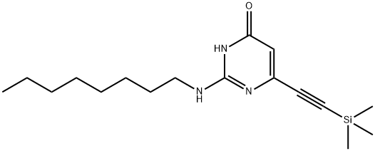 2-(Octylamino)-6-((trimethylsilyl)ethynyl)pyrimidin-4(1H)-one 结构式