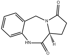 (S)-1,5,10,11A-四氢-3H-苯并[E]吡咯并[1,2-A][1,4]二氮杂卓-3,11(2H)-二酮 结构式