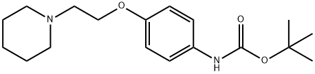 Carbamic acid, N-[4-[2-(1-piperidinyl)ethoxy]phenyl]-, 1,1-dimethylethyl ester 结构式