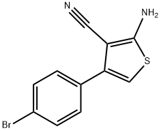 3-Thiophenecarbonitrile, 2-amino-4-(4-bromophenyl)- 结构式