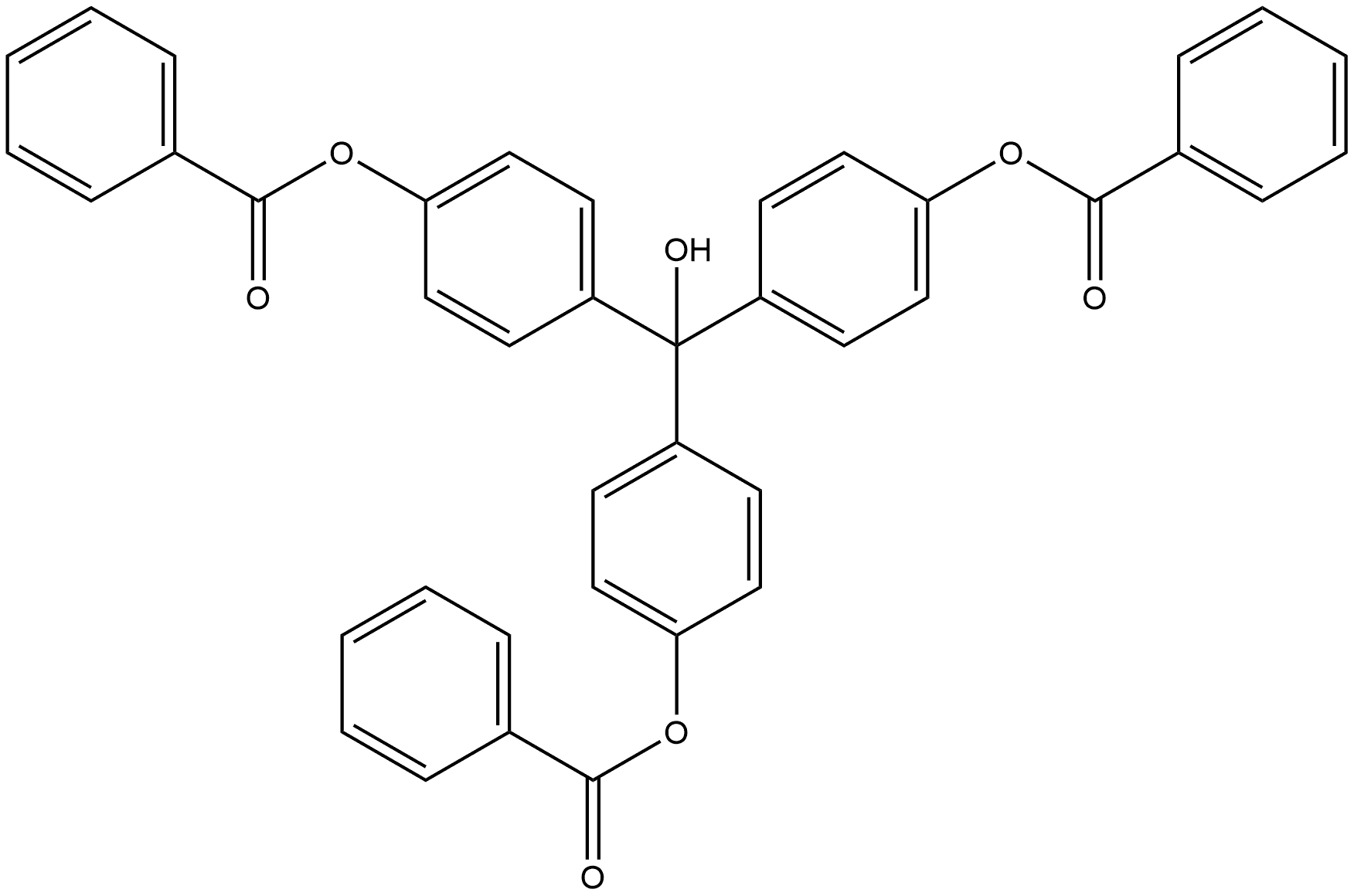 Benzenemethanol, 4-(benzoyloxy)-α,α-bis[4-(benzoyloxy)phenyl]- 结构式
