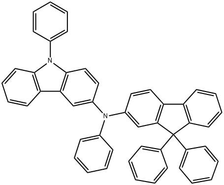 N-(9,9-联苯-9H-芴-2-芴)-N,9-联苯-9H-咔唑-3-胺 结构式