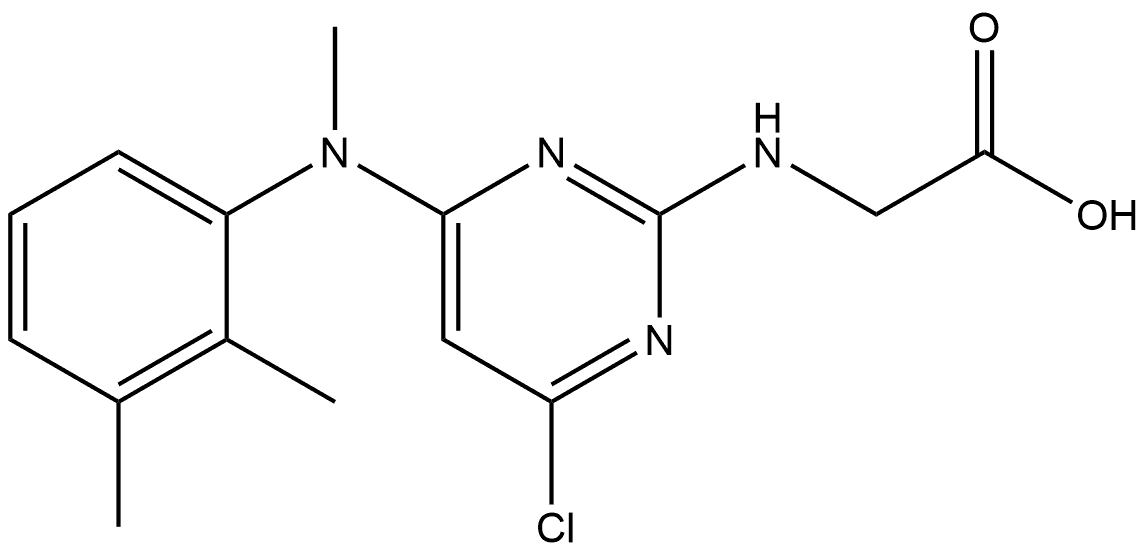 Glycine, N-[4-chloro-6-[(2,3-dimethylphenyl)methylamino]-2-pyrimidinyl]- 结构式