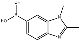 (1,2-二甲基-1H-苯并[D]咪唑-6-基)硼酸 结构式