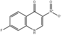 7-Fluoro-3-nitroquinolin-4(1H)-one 结构式