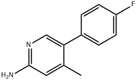 5-(4-Fluorophenyl)-4-methylpyridin-2-amine 结构式