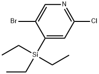 Pyridine, 5-bromo-2-chloro-4-(triethylsilyl)- 结构式