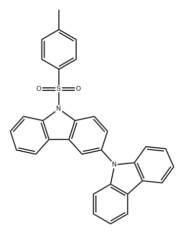 3,9'-Bi-9H-carbazole, 9-[(4-methylphenyl)sulfonyl]- 结构式