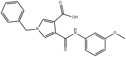 1H-Pyrrole-3-carboxylic acid, 4-[[(3-methoxyphenyl)amino]carbonyl]-1-(phenylmethyl)- 结构式