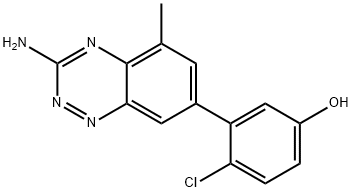 Phenol, 3-(3-amino-5-methyl-1,2,4-benzotriazin-7-yl)-4-chloro- 结构式