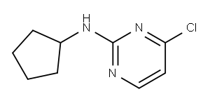 4-氯-N-环戊基嘧啶-2-胺 结构式