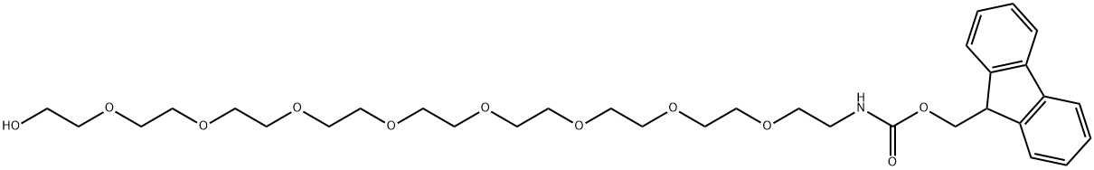 N-芴甲氧羰基-九聚乙二醇 结构式