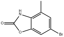 2(3H)-Benzoxazolone, 6-bromo-4-methyl- 结构式