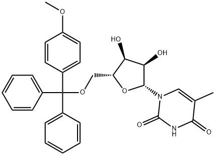 Uridine, 5'-O-[(4-methoxyphenyl)diphenylmethyl]-5-methyl- (9CI) 结构式