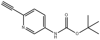 (6-乙炔基吡啶-3-基)氨基甲酸叔丁酯 结构式