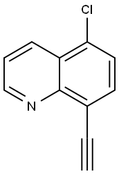 5-氯-8-乙炔基喹啉 结构式