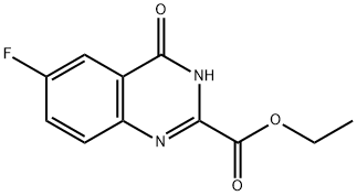 2-Quinazolinecarboxylic acid, 6-fluoro-3,4-dihydro-4-oxo-, ethyl ester 结构式