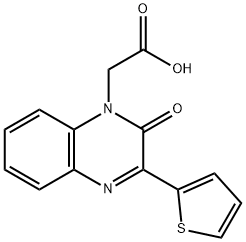 1(2H)-Quinoxalineacetic acid, 2-oxo-3-(2-thienyl)- 结构式