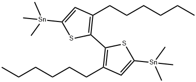 Stannane, (3,3'-dihexyl[2,2'-bithiophene]-5,5'-diyl)bis[trimethyl- 结构式