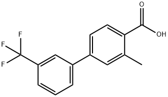 3-Methyl-3'-(trifluoromethyl)biphenyl-4-carboxylic acid 结构式