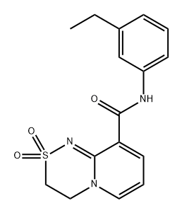 N-(3-ETHYLPHENYL)-3,4-DIHYDROPYRIDO[2,1-C][1,2,4]THIADIAZINE-9-CARBOXAMIDE 2,2-DIOXIDE 结构式
