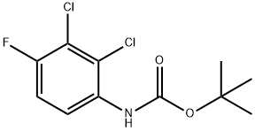 (2,3-二氯-4-氟苯基)氨基甲酸叔丁酯 结构式