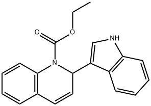 1(2H)-Quinolinecarboxylic acid, 2-(1H-indol-3-yl)-, ethyl ester 结构式