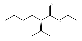 Hexanoic acid, 5-methyl-2-(1-methylethyl)-, ethyl ester, (R)- (9CI) 结构式