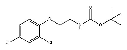 Carbamic acid, N-[2-(2,4-dichlorophenoxy)ethyl]-, 1,1-dimethylethyl ester 结构式